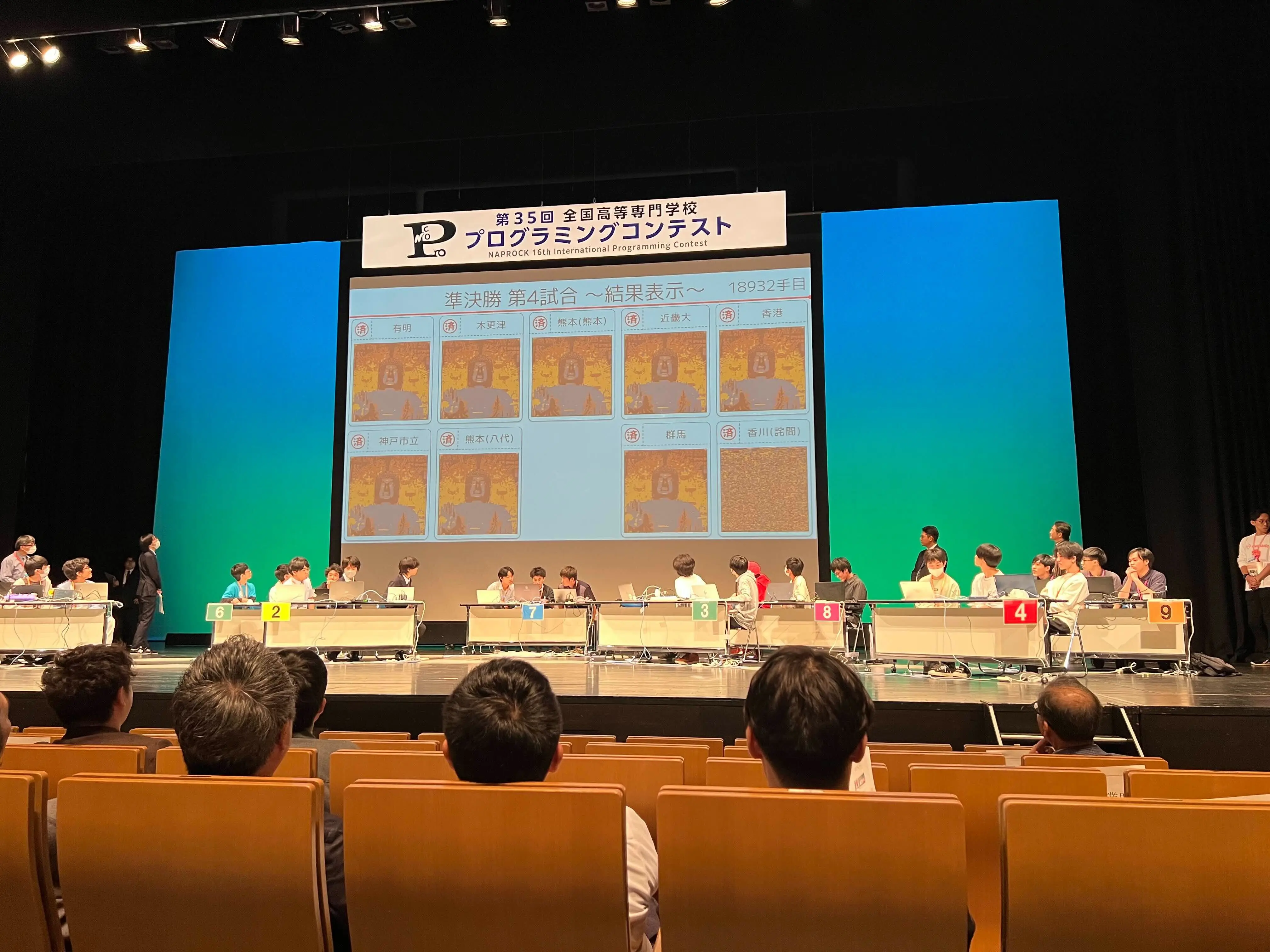 全国高専プログラミングコンテスト第35回奈良大会 競技会場の様子